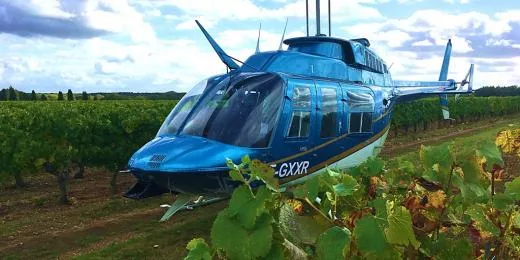Hélicoptère au Domaine de Cray