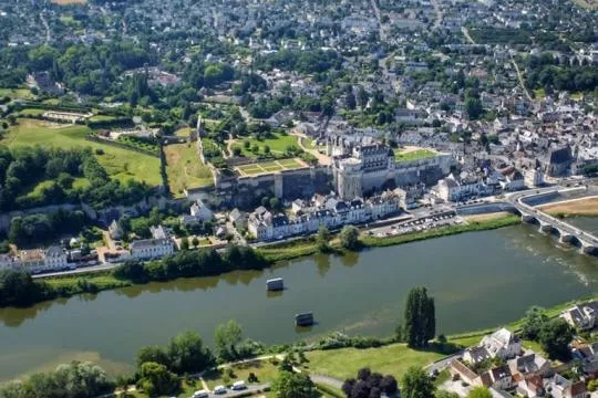 Vue aérienne château d'Amboise