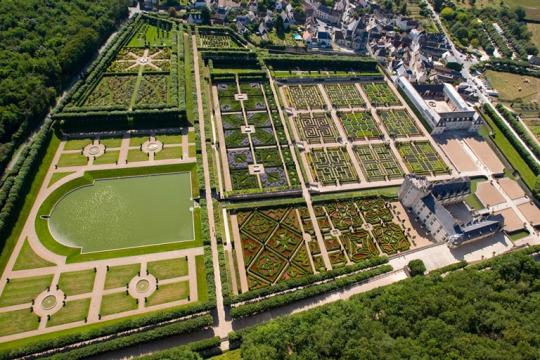 Jardins de villandry en hélicoptère