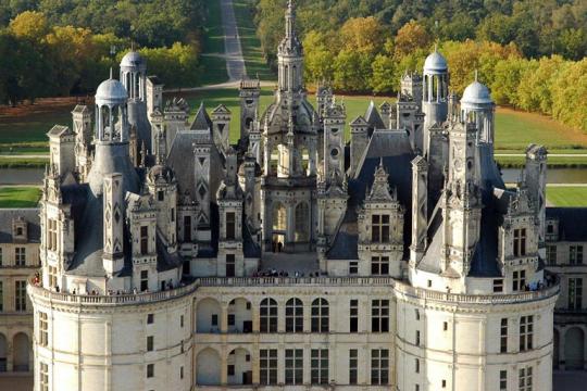Survol Château de chambord en hélicoptère
