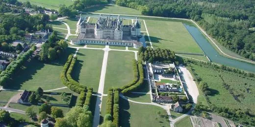 Aerial view of Château de Chambord